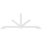 Ekena Millwork Vanguard Architectural Grade PVC Gable Bracket, 108"W x 40 1/2"H x 2"D x 4"F, 9/12 Pitch GBP108X41X0204VAN00 - alternate 4